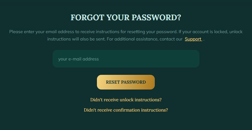 forgot-password Royalen password reset by email address