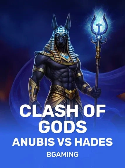 Clash of Gods Anubis with glowing staff