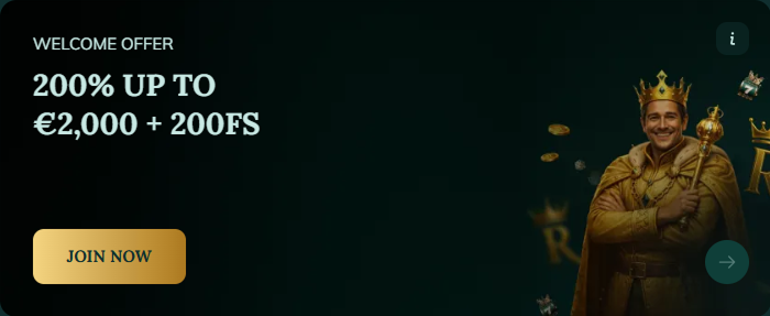 Welcome Offer 200% to €2,000 plus 200FS